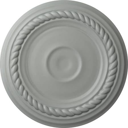 Ekena Millwork Small Alexandria Ceiling Medallion (Fits Canopies up to 4 5/8"), 7 7/8"OD x 3/4"P, Primed White CM07AL